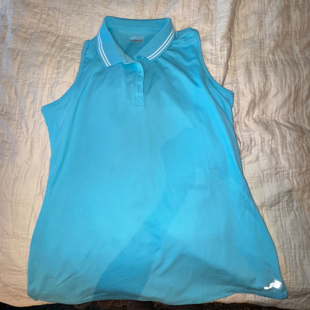 BCG Aqua Polo Shirt with Button Detail